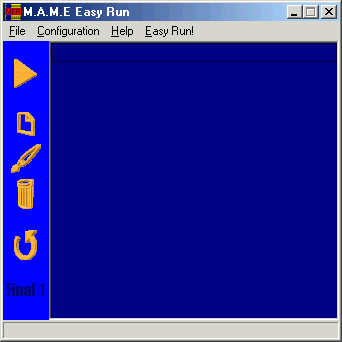 MAME Easy Run Initial Screen
